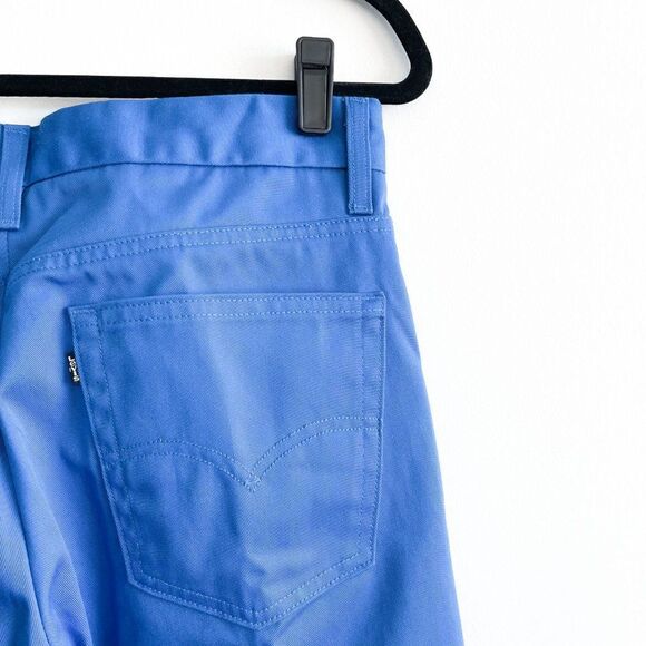 Levi's 513 Jeans Sta-Prest Royal Blue Pants Men's Tag 32 x 32 Sharp Front Crease - Picture 12 of 12